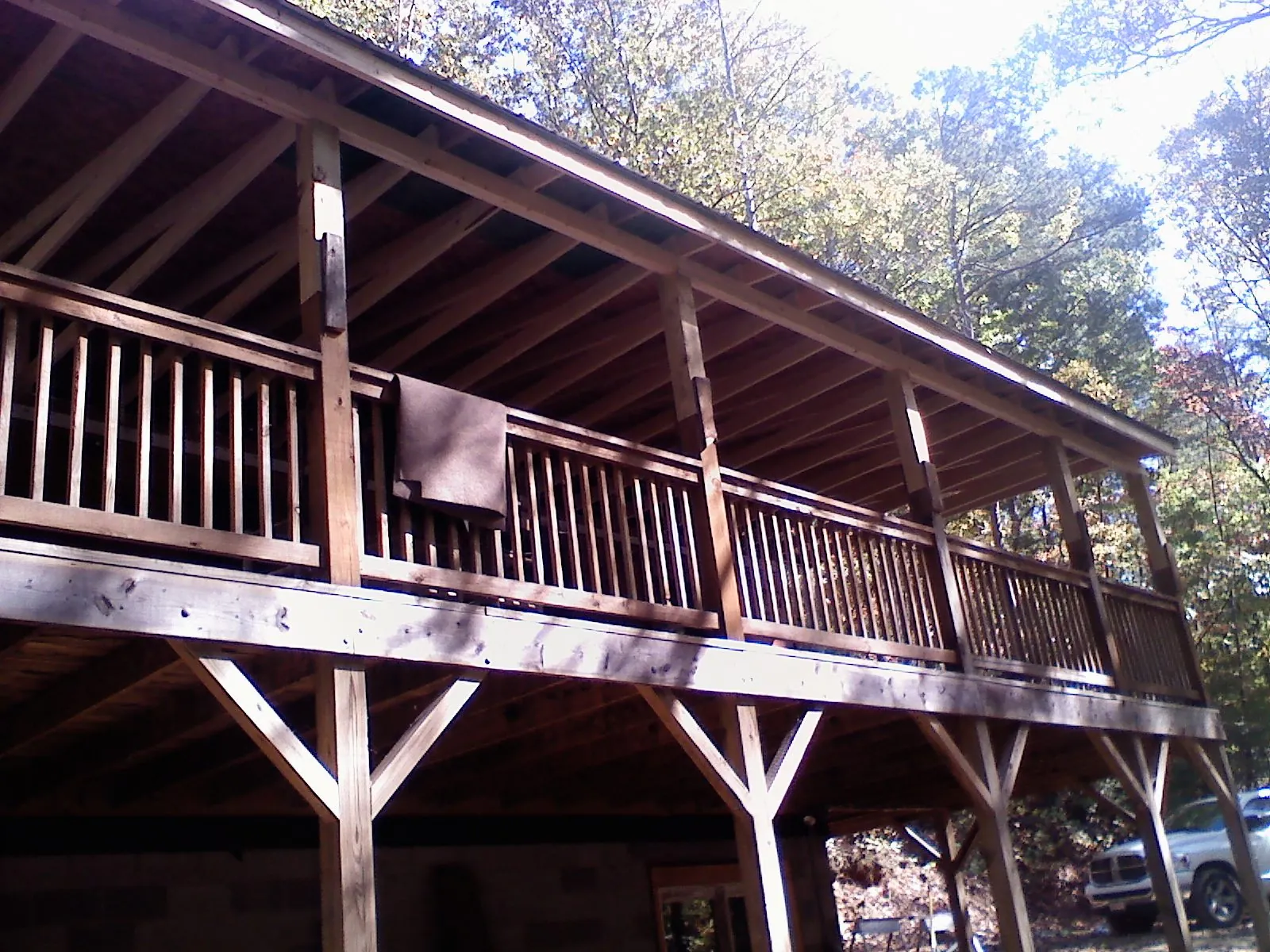 Timber framing under a new elevated porch and deck — Roof Leak Repair in Spencertown by Roofing Brothers